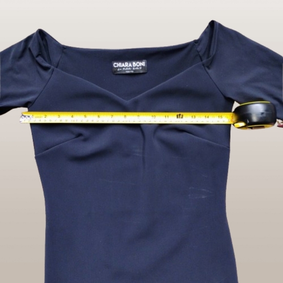 New Chiara Boni Black Fitted Top Made in Italy | Size Small - Picture 5 of 6